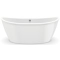 Maax Delsia 6636 Series Bathtub, 59 gal Capacity, 66 in L, 36 in W, 2658 in H, Acrylic, White, Oval 106193-000-002